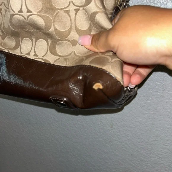 Vintage Coach Dark Brown and Tan Satchel - Picture 2 of 8